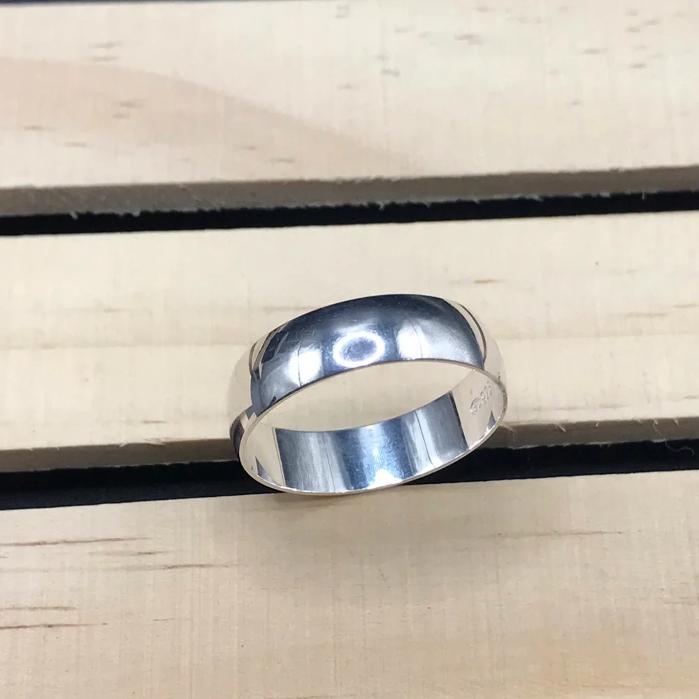 925 Sterling Silver wedding Band Ring size 10 - Picture 8 of 13